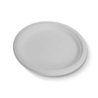 White Sugarcane Round Plate - 10"